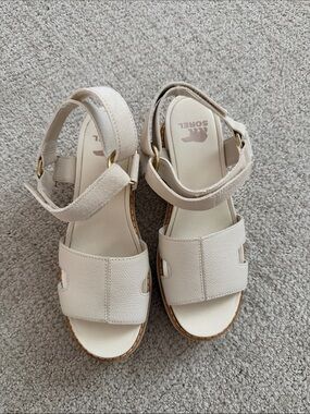 Sorel Kids Neutral Cream Ankle-Strap Sandals